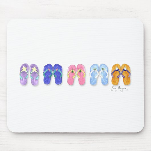 5 Paare Flipflops Mousepad (Vorne)