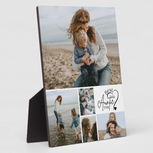 5 Personalized Best Aunt Photo Collage Fotoplatte (Seite)