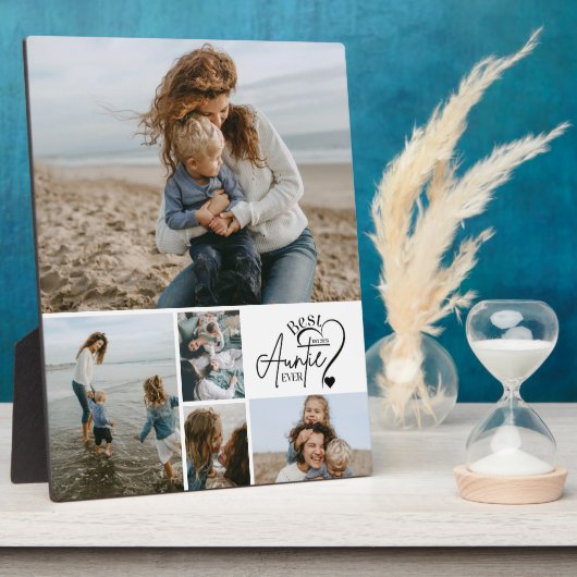 5 Personalized Best Aunt Photo Collage Fotoplatte (Seite)