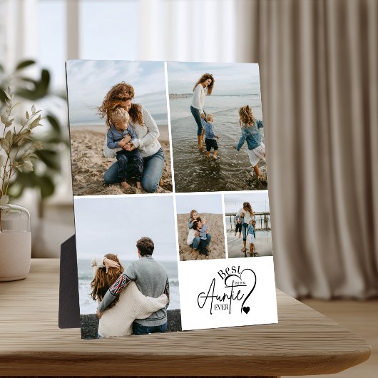 5 Personalized Best Aunt Photo Collage Fotoplatte