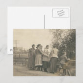 5 Personen über der Brücke Postkarte (Vorne/Hinten)