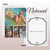 5 photo add message black text flat note card dankeskarte