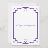 5 photo add message purple text flat note card dankeskarte (Rückseite)