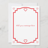 5 photo add message red text flat note card dankeskarte (Rückseite)