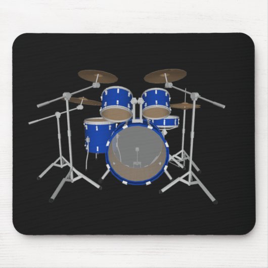 5 Piece Drum Kit - Blue Finish - Drums Mousepad (Vorne)