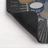 5 Piece Drum Kit - Custom Blue Drums - Mousepad (Ecke)