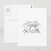 5-Piece-Drum-Kit: Zeichnend Marker: Postkarte (Vorne/Hinten)