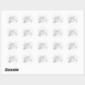 5-Piece-Drum-Kit: Zeichnend Marker: Runder Aufkleber (Blatt)