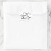 5-Piece-Drum-Kit: Zeichnend Marker: Runder Aufkleber (Tasche)