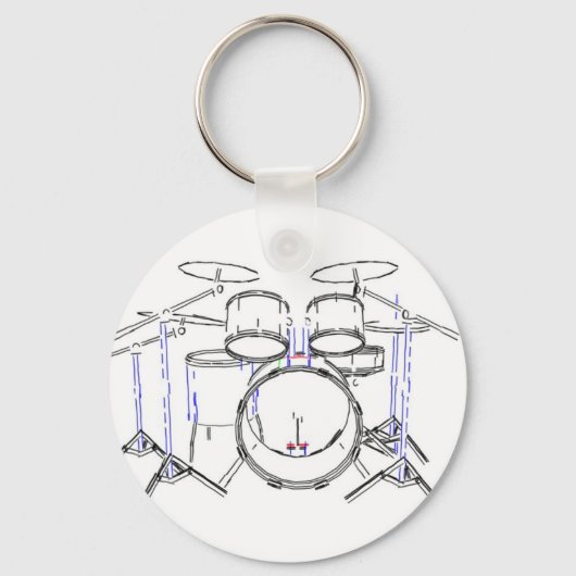 5-Piece-Drum-Kit: Zeichnend Marker: Schlüsselanhänger (Vorderseite)