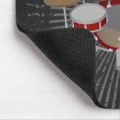 5 Piece Drum Set - Rote Trommeln - Mousepad (Ecke)