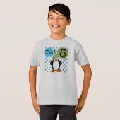 5. Pinguin-Geburtstag T-Shirt (Vorne ganz)
