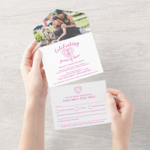 5. Pink Tourmaline Hochzeitstag UAWG All In One Einladung