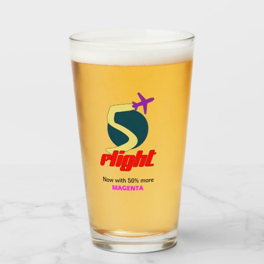 5 Pint-Glas für Flugzeuge Glas (Vorne (Gefüllt))