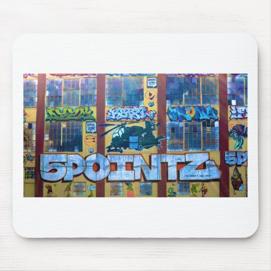 5 Point Queens New York Graffiti Sehenswürdigkeit  Mousepad (Vorne)