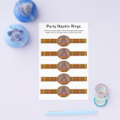 5 pro Blatt Erntedank Türkei Papier Napkin Rings (Einzeln)