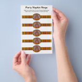 5 pro Blatt Erntedank Türkei Papier Napkin Rings (Handgriff)