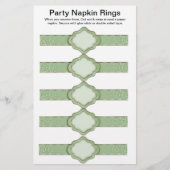 5 pro Blatt Grünbuch Napkin Rings (Vorne)