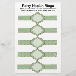 5 pro Blatt Grünbuch Napkin Rings