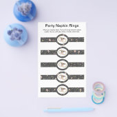 5 pro Blatt Hochzeitspapier Napkin Rings (Einzeln)