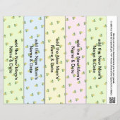 5 pro Blatt Lesezeichen Favoriten für Baby Showers (Vorne)