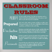5 P's Classroom Rules Poster (Vorne)