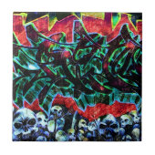 5 Punkte New York Skulls Graffiti Fliese (Vorderseite)