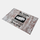 5. Rad Camp Doormat mit Barnwood-Hintergrund Fußmatte (Schrägansicht)