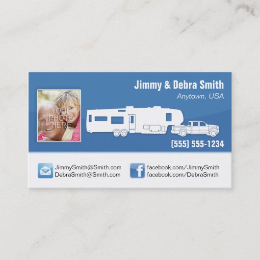 5. Rad-/Campings-Karten Visitenkarte (Vorderseite)