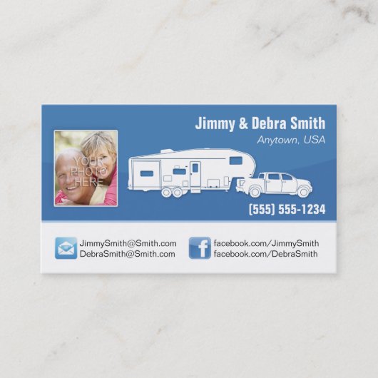 5. Rad-/Campings-Karten Visitenkarte (Vorderseite)