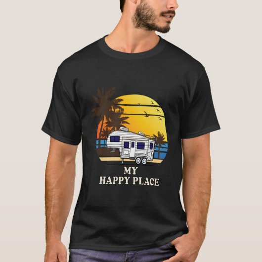 5. Rad mein glücklicher Platz 5R Camper T-Shirt (Vorderseite)