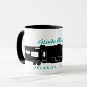 5. Rad RV-Silhouette-Grafik Tasse (Vorderseite Links)