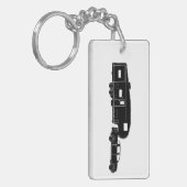 5. Rad-/Spielzeug-Schlepper-Silhouette auf Schlüsselanhänger (Vorderseite links)