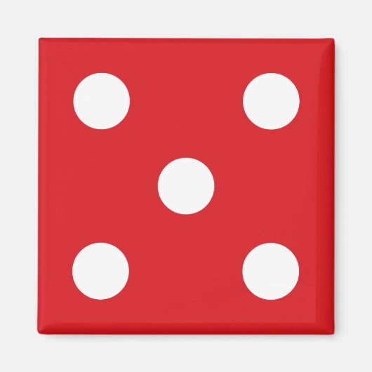 5 Red Dice Magnet (Vorne)