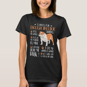 5 Regeln für Bulldoggen Besitzer T - Shirt Männe