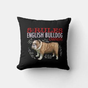 5 Regeln für die Bulldogge-Besitzer Bulldog-Vater- Kissen