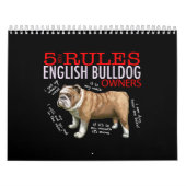 5 Regeln für englische Bulldog-Eigentümer Bulldog- Kalender (Titelbild)
