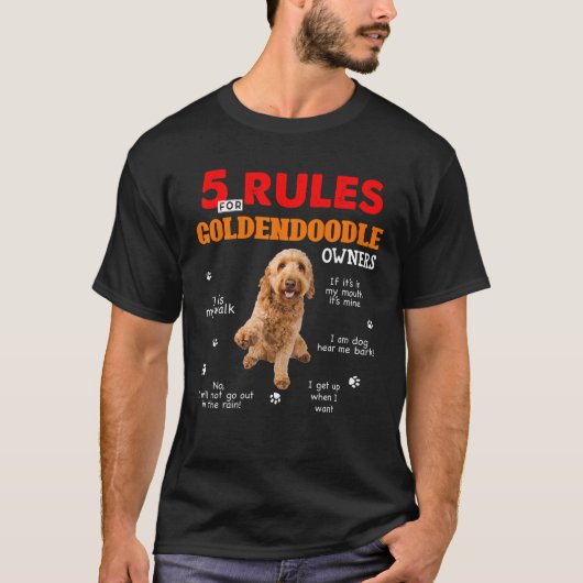5 Regeln für Goldendoodle-Eigentümer T-Shirt (Vorderseite)