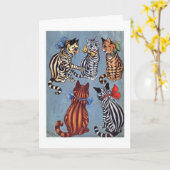 5 reizend Katzen Louis Wain Karte (Gelbe Blume)