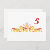 5 Ringe Postkarte (Vorne/Hinten)