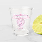 5. Rosa Turmalin Hochzeitstag Edelstein Schnapsglas (Vorderseite)