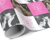 5. Rosa Turmaline Hochzeit Jubiläum 2 Fotos Geschenkpapier (Rolleneckpunkt)