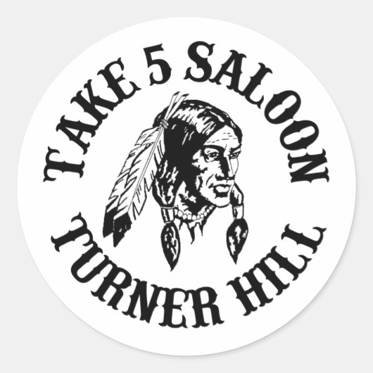 5 Round-Aufkleber nehmen Runder Aufkleber (Vorderseite)