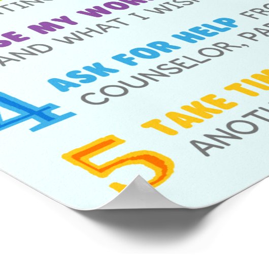 5 Schritte zur Verwaltung von Klassenräumen-Verhal Poster (Ecke)