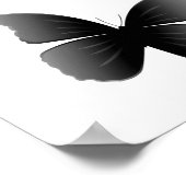5 Schwarze Schmetterlinge Poster (Ecke)