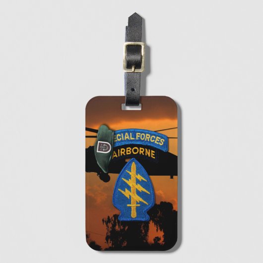 5. SFGA Special Forces Group Grüne Berets Gepäckanhänger (Vorderseite Vertikal)