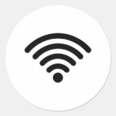 5 Signal WiFi Runder Aufkleber (Vorderseite)