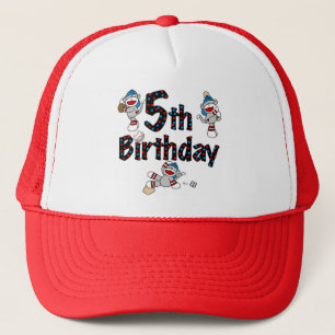 5. Socken-Affe-Baseball-Geburtstag Truckerkappe