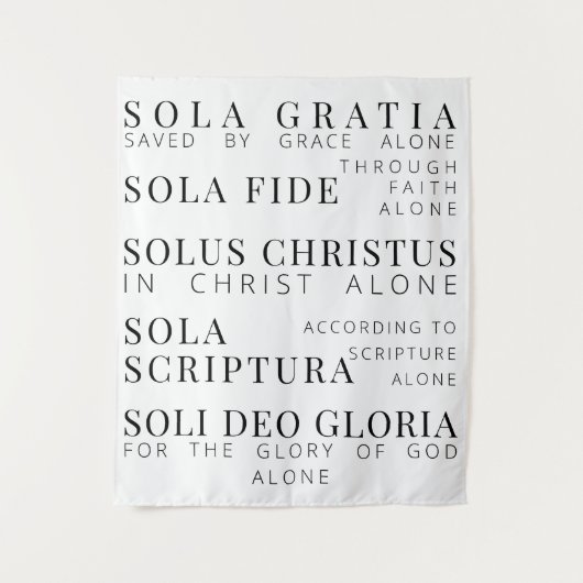 5 Solas-Reformation Wandteppich (Vorderseite)