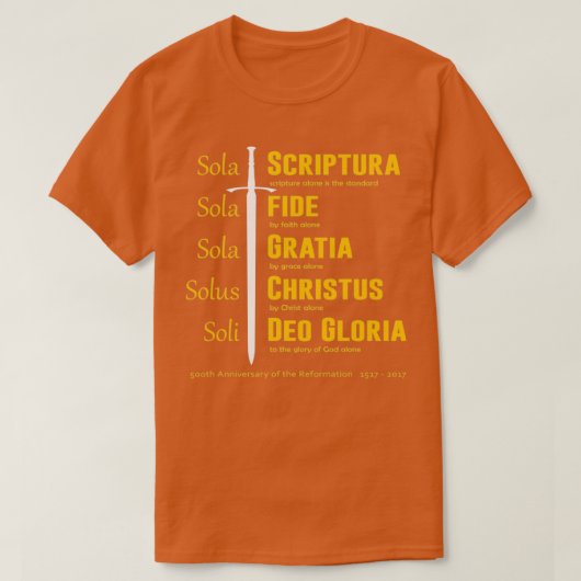5 Solas T-Shirt (Design vorne)